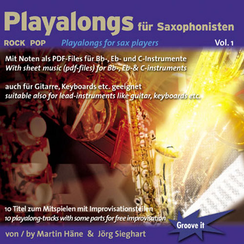 Playalongs für Saxophonisten Vol. 1 (Rock, Pop) von Tunesday Records Groove it